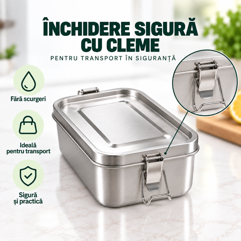 Caserolă Tinklu cu închidere sigură cu cleme